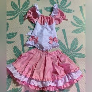 Pink and White women Costume